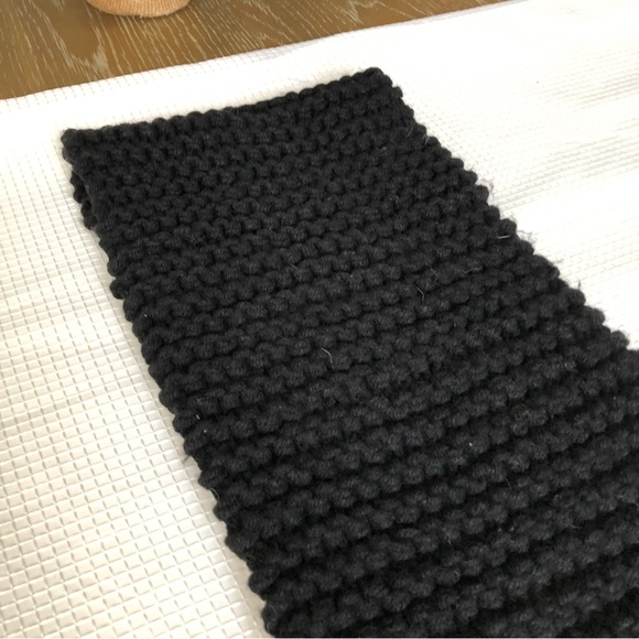 Handmade Black Knit Infinity Scarf - Picture 3 of 4